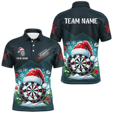 Load image into Gallery viewer, Funny Dart Board Santa Hats Custom Dart Shirts For Men, Christmas Dart Gifts Dart Team Jerseys TDM2833