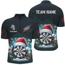 Load image into Gallery viewer, Funny Dart Board Santa Hats Custom Dart Shirts For Women, Christmas Dart Gifts Dart Team Jerseys TDM2833