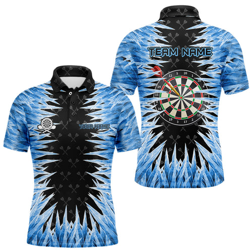 Personalized Darts Board Blue Icy 3D Printed Men Dart Shirts Custom Cool Dart Jerseys For Team TDM3060