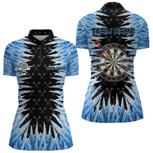 Load image into Gallery viewer, Personalized Darts Board Blue Icy 3D Printed Women Dart Shirts Custom Cool Dart Jerseys For Team TDM3060