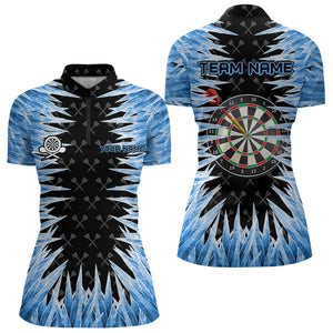 Personalized Darts Board Blue Icy 3D Printed Women Dart Shirts Custom Cool Dart Jerseys For Team TDM3060