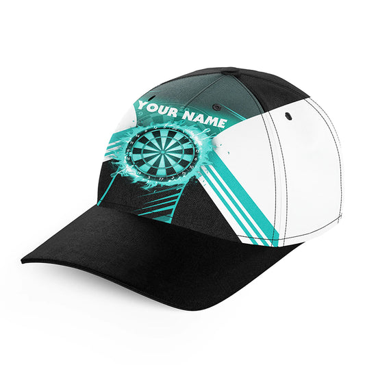 Personalized Fire Flame Dartboard 3D All Over Print Baseball Darts Hat Custom Turquoise Darts Cap TDM2590