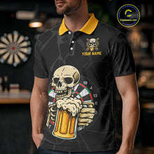 Load image into Gallery viewer, Funny Darts And Beer Aim For Fun Drink For Cheer Custom Skull Dart Shirt For Men, Dart Team Jersey TDM4878