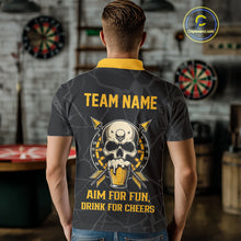 Load image into Gallery viewer, Funny Darts And Beer Aim For Fun Drink For Cheer Custom Skull Dart Shirt For Men, Dart Team Jersey TDM4878