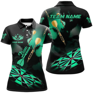 Green Dart Board Hazy Smoke Custom 3D Dart Shirts For Women, Darts League Team Shirt Dart Jerseys TDM2841