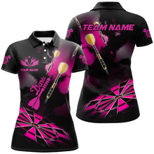 Load image into Gallery viewer, Pink Dart Board Hazy Smoke Custom 3D Dart Shirts For Women, Darts League Team Shirt Dart Jerseys TDM2843