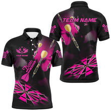 Load image into Gallery viewer, Pink Dart Board Hazy Smoke Custom 3D Dart Shirts For Men, Darts League Team Shirt Dart Jerseys TDM2843