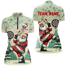 Load image into Gallery viewer, Funny Santa With Dart Custom Dart Shirts For Women, Christmas Darts Gift Outfit For Team Dart Jerseys TDM2844