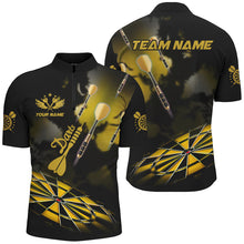 Load image into Gallery viewer, Yellow Dart Board Hazy Smoke Custom 3D Dart Shirts For Men, Darts League Team Shirt Dart Jerseys TDM3069