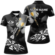 Load image into Gallery viewer, Black White Dart Board Hazy Smoke Custom 3D Dart Shirts For Women Darts League Team Shirt Dart Jersey TDM3070