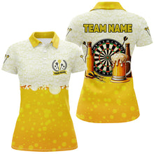 Load image into Gallery viewer, Personalized Yellow Funny Darts And Beer Women Dart Shirts, Drinking Darts Team Jerseys, Dart Gifts TDM2609