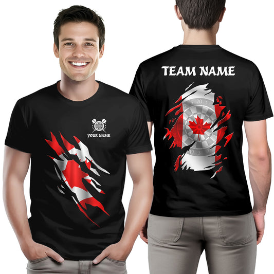 Canada Flag Darts T-Shirts Custom Patriotic Darts Team Shirts, Darts Lover Shirts Gifts TDM3928