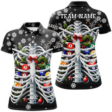 Load image into Gallery viewer, Funny Billiard Balls Inside The Rib Custom Christmas Billiard Shirts For Women Unique Billiard Outfit TDM2860