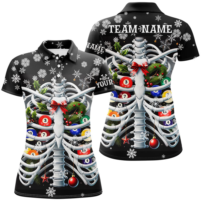 Funny Billiard Balls Inside The Rib Custom Christmas Billiard Shirts For Women Unique Billiard Outfit TDM2860