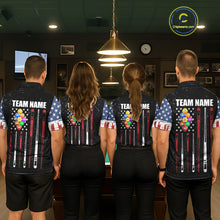 Load image into Gallery viewer, Personalized Grunge American Flag Men's Billiard Shirt Custom 9 Ball Pool Billiard Team Jersey TDM5832
