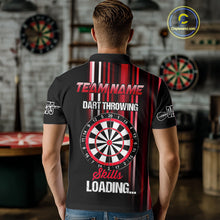 Load image into Gallery viewer, Red Throwing Skills Loading Custom Darts Shirt For Men With Pocket Option TDM4702