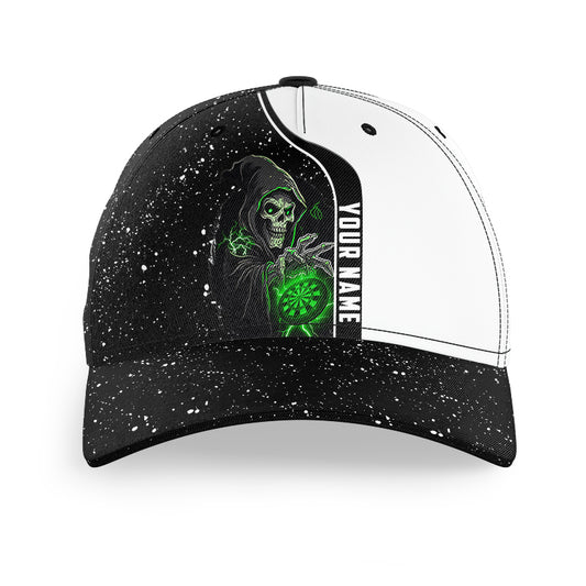 Personalized Green Grim Reaper Dart Hats Custom 3D Printed Baseball Dart Caps, Darts Gifts TDM2625