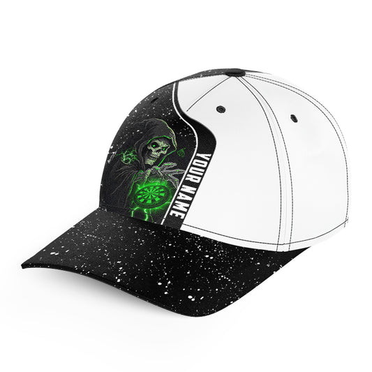 Personalized Green Grim Reaper Dart Hats Custom 3D Printed Baseball Dart Caps, Darts Gifts TDM2625