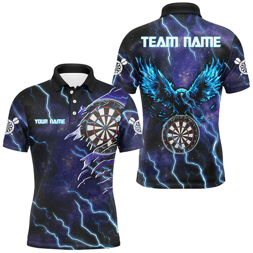 Personalized 3D Purple Galaxy Eagle Dart Shirts For Men Custom Thunder Lightning Dart Jerseys TDM2873