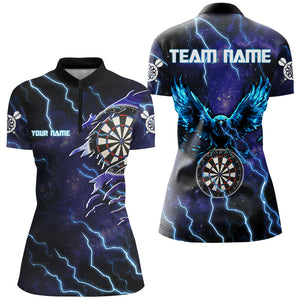 Personalized 3D Purple Galaxy Eagle Dart Shirts For Women Custom Thunder Lightning Dart Jerseys TDM2873