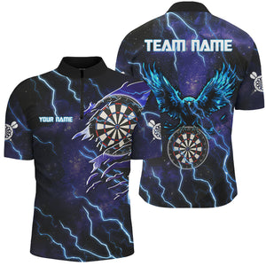 Personalized 3D Purple Galaxy Eagle Dart Shirts For Men Custom Thunder Lightning Dart Jerseys TDM2873