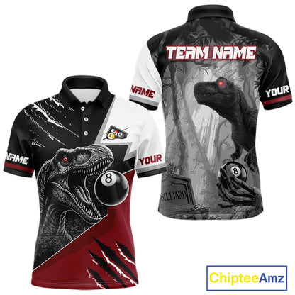 Personalized 8 Ball Pool Sauropod Billiard Shirts For Men Custom Billiard Team Jerseys |Red TDM5606