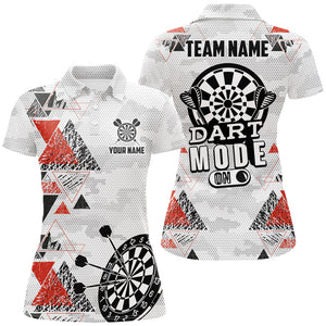 Dart Mode On Custom Geometric Dart Shirts For Women, Funny Dart Saying Shirts Dart Team Jerseys TDM2883