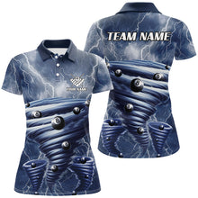 Load image into Gallery viewer, Blue Thunder Lightning Custom Storm Billiard Shirts For Women, 8 Ball Billiard Pool Team Jerseys TDM2895