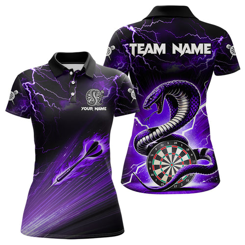 Purple Thunder Lightning Custom Cobra Snake Women Dart Shirts Best Dart Jerseys Dart Team Shirts TDM3115