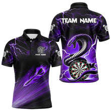 Load image into Gallery viewer, Purple Thunder Lightning Custom Cobra Snake Men Dart Shirts Best Dart Jerseys Dart Team Shirts TDM3115