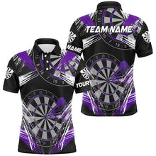 Load image into Gallery viewer, Personalized Darts Tournament Grunge Style Darts Shirts For Men Custom Darts Team Jerseys |Purple TDM3117