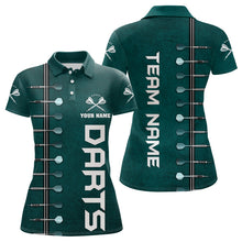 Load image into Gallery viewer, Personalized Dark Green Dart Polo &amp; Quarter Zip Shirts For Women Custom Dart Jerseys Dart Team Shirt TDM3131