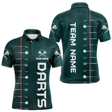 Load image into Gallery viewer, Personalized Dark Green Dart Polo &amp; Quarter Zip Shirts For Men Custom Dart Jerseys Dart Team Shirt TDM3131