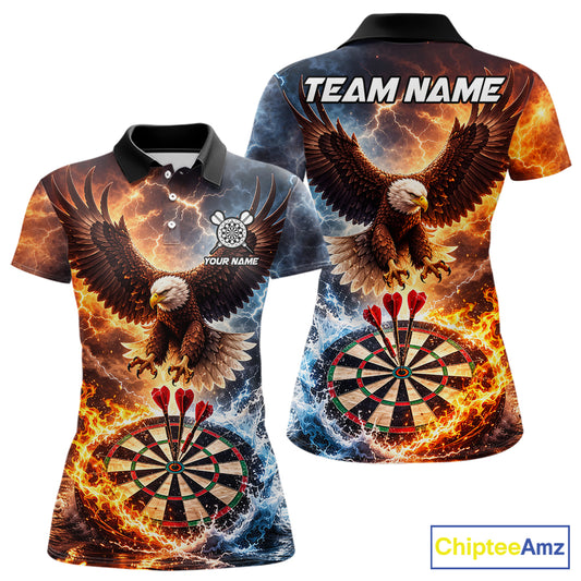 Personalized Eagle Water Fire Darts Shirt For Women, Lightning Darts Jersey Team Polo & 1/4 Zip TDM6019