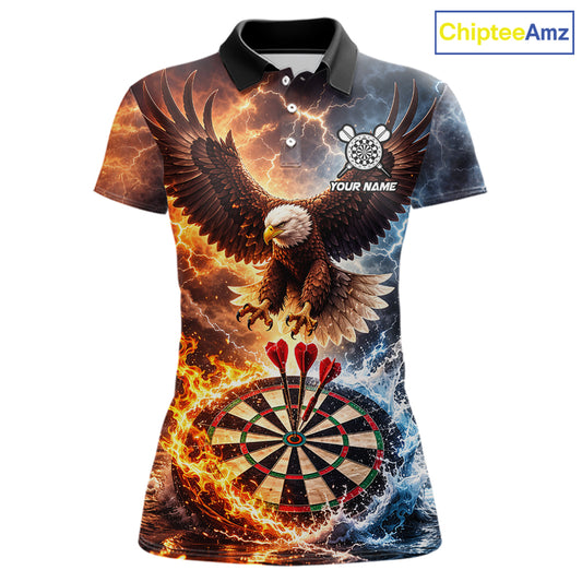 Personalized Eagle Water Fire Darts Shirt For Women, Lightning Darts Jersey Team Polo & 1/4 Zip TDM6019