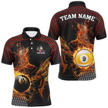 Load image into Gallery viewer, Billiard 8 Ball &amp; 9 Ball Flame Smoke Custom Dragon Billiard Shirts For Men Billiard Team Jerseys TDM2907