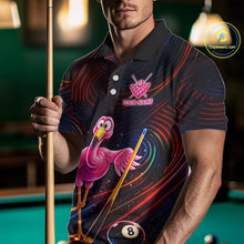 Load image into Gallery viewer, Funny Neon Flamingo 8 Ball Pool Billiard Shirt For Men Custom Billiard Team Jersey Polo &amp; 1/4 Zip TDM6256
