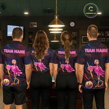 Load image into Gallery viewer, Funny Neon Flamingo 8 Ball &amp; 9 Ball Billiard Shirt For Men Custom Pool Team Jersey Polo &amp; 1/4 Zip TDM6257