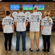 Load image into Gallery viewer, Aim Love Darts Custom Black Argyle Women Darts Polo &amp; 1/4 Shirt, Funny Darts Shirts Dart Team Jersey TDM5662