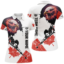 Load image into Gallery viewer, Personalized Eagle Canada Flag Billiard Player Shirts For Women Custom Patriotic Billiard Jerseys TDM1965