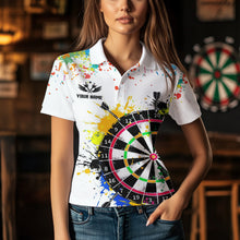 Load image into Gallery viewer, Funny Dartboards Colorful Paint Aim Shoot Swear Repeat Darts Shirt For Women Custom Darts Team Jersey TDM1585