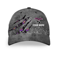 Load image into Gallery viewer, Custom Ball 8 Grey Grunge Billiard Caps Hats, Personalized Name Billiard Baseball Caps For Player TDM0703
