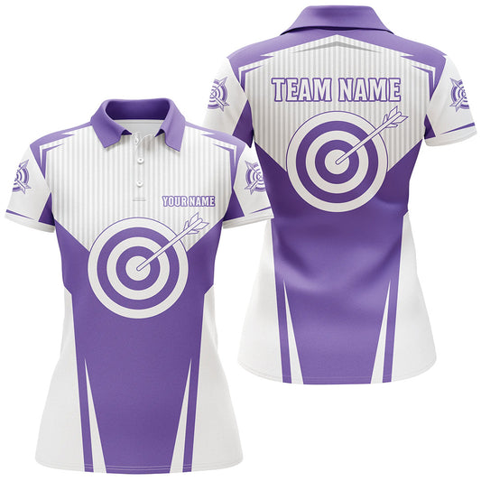 Purple Archery Jerseys Polo Shirts For Women Custom Team Name Archery Uniform Jerseys Shirts TDM0705