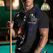 Load image into Gallery viewer, Personalized Purple Smoke Skull Billiard Shirts For Men Custom Grim Reaper Billiard Jerseys TDM3870
