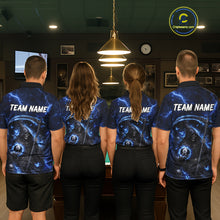 Load image into Gallery viewer, Blue 8 Ball Pool Grim Reaper Billiard Shirt For Women Custom Billiard Team Jersey Polo &amp; 1/4 Zip TDM6300