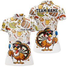 Load image into Gallery viewer, Funny Turkey Chicken Custom Women Dart Shirts, Thanksgiving Dart Shirts Team Uniform Dart Jerseys TDM2703