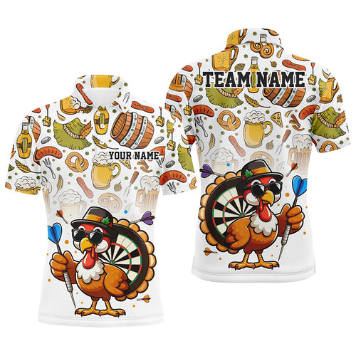 Funny Turkey Chicken Custom Men Dart Shirts, Thanksgiving Dart Shirts Team Uniform Dart Jerseys TDM2703