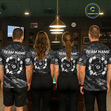 Load image into Gallery viewer, Personalized Grunge Camo Billiard Shirts For Men, 8 Ball Pool Team Jersey Polo &amp; 1/4 Zip TDM5903