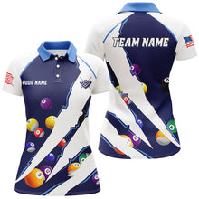 Load image into Gallery viewer, Personalized Billiard Balls Sport Jerseys For Women, Billiard Team Shirts, Pool Jerseys Uniform |Blue TDM2711