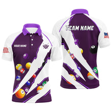 Load image into Gallery viewer, Personalized Billiard Balls Sport Jerseys For Men, Billiard Team Shirts, Pool Jerseys |Purple TDM2712